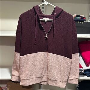 Como Vintage Burgundy Knit Hoodie